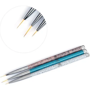 3 Lü Ince Mermer Saplı Çizim Fırça