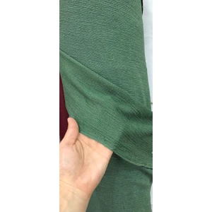 Türkanlar Home Örme Bürümcük Kumaş Likralı Çift En Yeşil ( Crop-Bluz-Pantolon-Elbise -Ceket-Ikili Takım )
