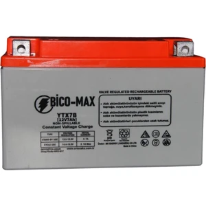 Bicomax 12V 7AH YTX7B Motosiklet Aküsü