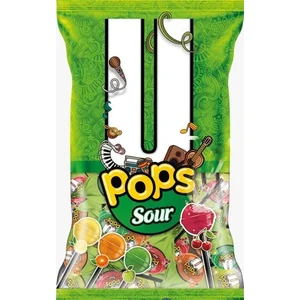 U Pops Sour Lolipop Multipaket 16 gr x 48 Adet