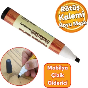 Mobilya Rötuş Kalemi Ahşap Masa Sehpa Dolap Kalemi Çizik Giderici Çatlak Kapatıcı Koyu Meşe