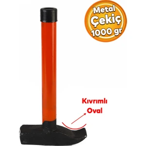 Kamyoncu Çekici Metal Saplı Eğimli Kıvrımlı Çekiç 27 cm 1 kg 1000 gr