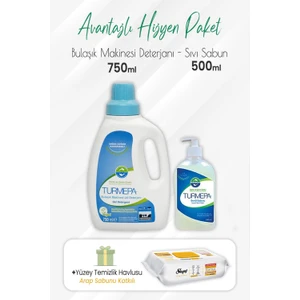 Bulaşık Makinesi Deterjanı 750 Ml, Sıvı Sabun 500 ml ve Arap Sabunlu 100'LÜ