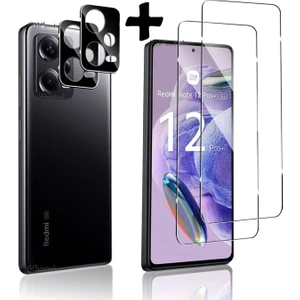 M.TK Moveteck Xiaomi Redmi Note 12 Pro 5g Kamera Koruyucu Lens Cam + Ekran Koruyucu 9h Temperli Cam 2in1 Set