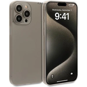 M.TK Moveteck Iphone 15 Pro Kılıf Kamera Korumalı Ultra Ince Sert Hayalet Slim Kapak Buzlu Parmak Izi Yapmaz