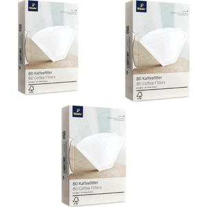 4 Numara (Büyük Boy) Filtre Kahve Kağıdı 3 x 80'li Beyaz