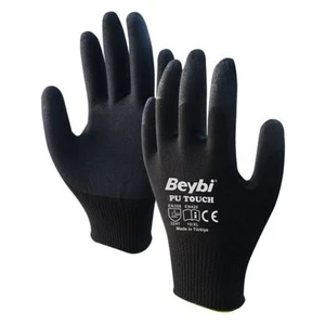 Nitril Poly Pn7  9 Beden Siyah Eldiven 10 Çift