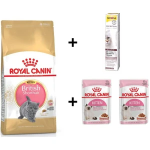 Royal Canin Kitten British Shorthair Yavru Kedi Maması 2 kg + 2 Adet Rc Yaş Mama 85 gr + 20 gr Gimcat Malt