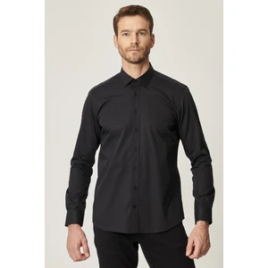 ALTINYILDIZ CLASSICS Erkek Siyah Ütü Gerektirmeyen Non-iron Slim Fit Dar Kesim %100 Pamuk Gömlek