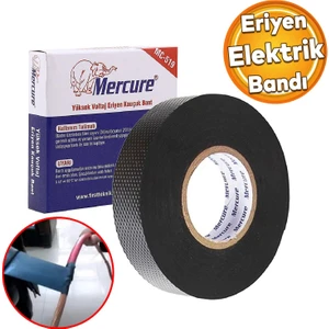 Eriyen Bant Mercure Su Altı Kablo Elektrik Elektrikçi Su Yalıtım Sızdırmaz Bandı 19X0,8X5 mt MC-519