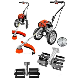 7.9 Hp Benzinli Tekerlekli Çim Ot Çalı Biçme Makinası Tırpan Çapalama Aparatı Profesyonel Dynamic