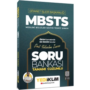 Yediiklim Yayınları Diyanet İşleri Başkanlığı MBSTS Tamamı Çözümlü Soru Bankası