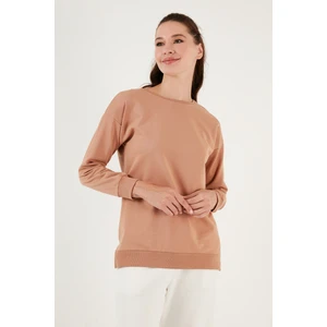 Pamuklu Regular Fit Bisiklet Yaka Basic Sweat Bayan Sweat 5863569