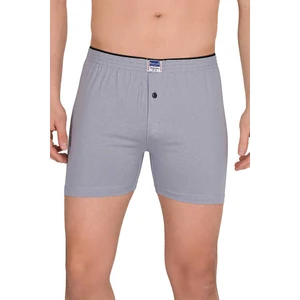Pamuklu Havlu Bel Düğmeli Gri Erkek Boxer 6'lı Paket