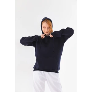 Kapüşonlu 3 Iplik Şardonlu  Kanguru Cepli Bayan Sweatshirt