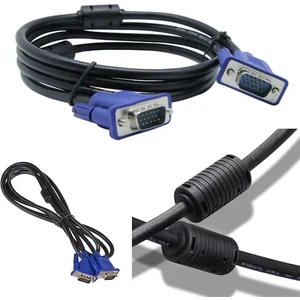 Ulu Bilgisayar VGA Kablo Ekran LCD Monitör Projeksiyon Bağlantı Kablosu - Çift Filtreli - 1.5 Metre