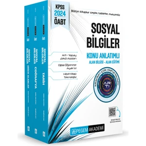 Pegem Akademi Yayıncılık 2024 KPSS ÖABT Sosyal Bilgiler Konu Anlatımlı (3 Kitap)