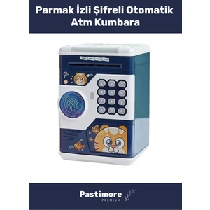 Özel Üretim Abs Plastik Pilli Otomatik Kağıt Bozuk Para Elektronik Parmak Izli Şifreli Atm Kumbara