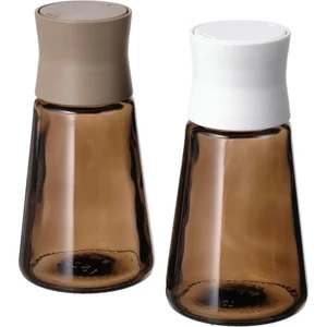 IKEA Tuzluk-Karabiberlik Cam-Kahverengi 12 cm 2 Parça