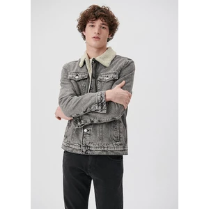 Erkek Frank Gri Sherpa Jean Ceket 0115285836