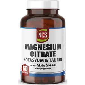 Magnezyum Sitrat 4'lü Form (Potasyum Taurin) & Vitamin B6 - 60 Tablet Magnesium Citrate