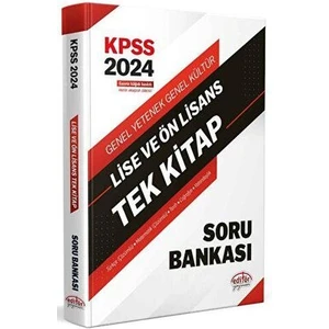 Editör Yayınları 2024 KPSS Lise Önlisans Tek Kitap Soru Bankası