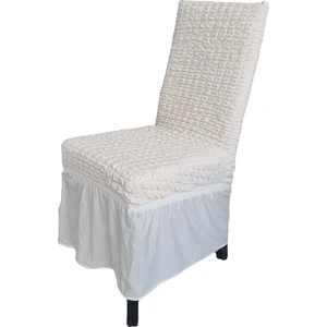 Güzelevim Tekstil Bürümcük Etekli Lastikli Esnek (1 Adet) Sandalye Kılıfı Sandalye Örtüsü