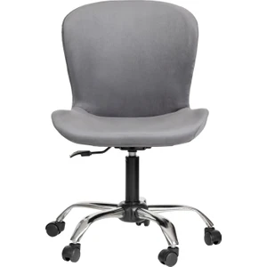 Krom Metal Ayaklı Ofis Çocuk Odası Çalışma Sandalyesi (Ayarlanılabilir) Açelya