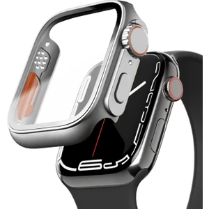 Kip GSM Apple Watch 9 8 7 45MM Ekran Koruma (Apple Watch Ultra Görünüm Kasa) Suya Dayanıklı Sert Pc Tam Koruma Ekran Koruyucu