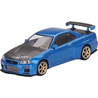 TOP SECRET 1/64ミニカー Mini Gt 1:64 Nissan Skyline Gt-R Top Secret Bayside Blue Fiyatı