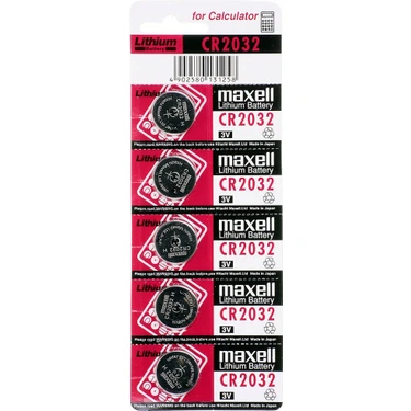 Çerçici Maxell CR2032 3V Lityum Düğme Pil 5'li