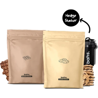 Bahs Proteinli Öğün Tozu - 1 Cookies Dream 1 Double Choco - 1 Shaker