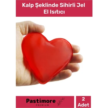 Pastimore Premium Kalp Şeklinde 2 Adet El Isıtıcısı Sihirli Jel Isıtıcı Torba Kalpli Cep Sobası