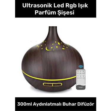 Pastimore Premium Şık Ultrasonik LED Rgb Işık Parfüm Şişesi Ev Araba Aromatik Hava Nemlendirici