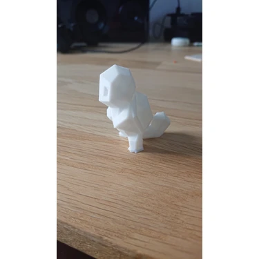 3duman Low Poly Squirtle Figürü  Beyaz  5 x 10