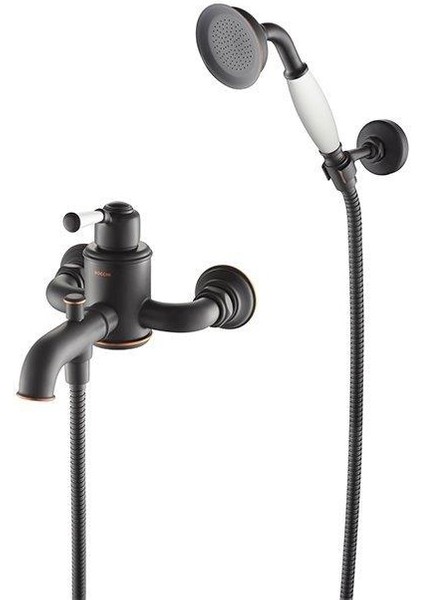 Burlington Banyo Bataryası ve El Duşu Seti Antik Siyah 1004-0030-AB