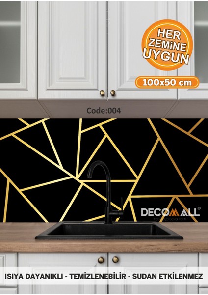 4 Code Yapışkanlı Desenli Folyo Duvar Dolap Mutfak Tezgah Arası Folyo KAPLAMA(50X100CM)