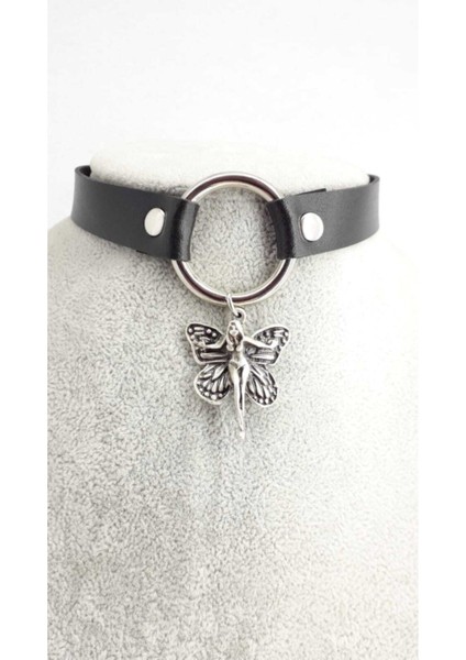 Gümüş Kaplama Antik Butterfly Angel Choker