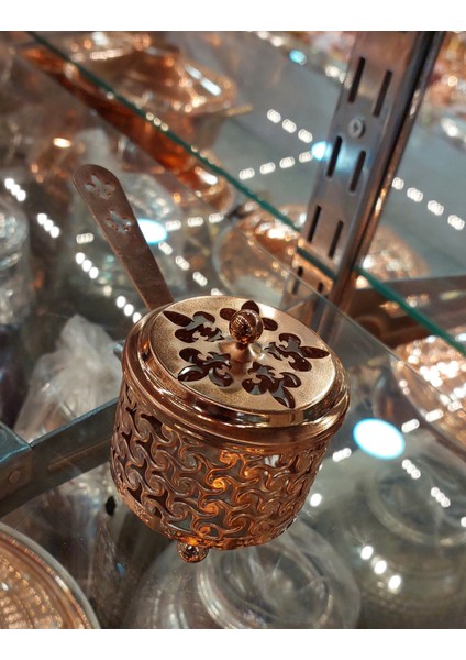 Bakır Tütsülük & Buhurdanlık Bakır Gezdirme Tütsülük Sosluk Bakır Renk