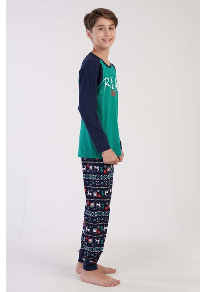 Pamuklu Erkek Çocuk Uzun Kol Pijama Takım(9-10/15-16)