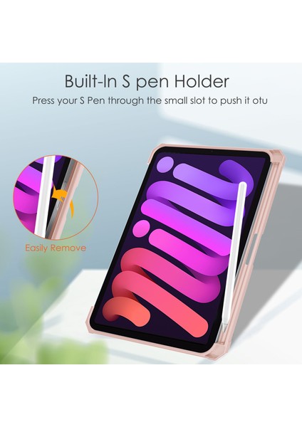 iPad Mini 6 2021 Kalem Yuvalı Darbeye Dayanıklı Tablet Kılıfı (Yurt Dışından)