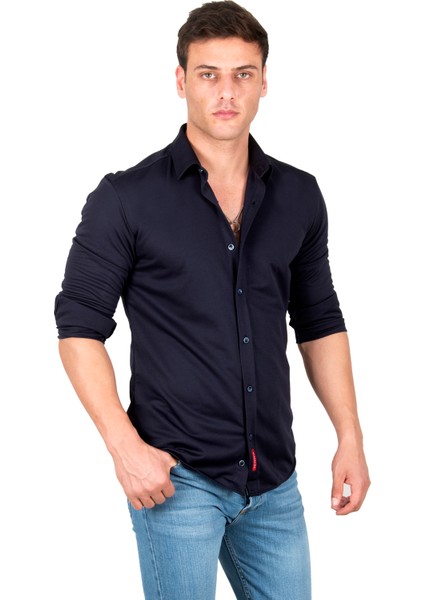 Slim Fit Örme Gömlek 2309480