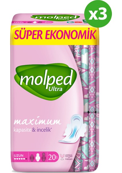 Ultra Süper Ekonomik Uzun Hijyenik Ped 60'lı