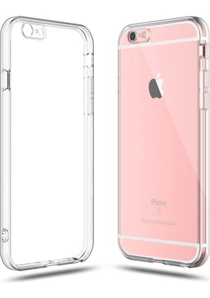 Apple iPhone 6 Plus / 6s Plus Kamera Korumalı Silikon Şeffaf Arka Kılıf