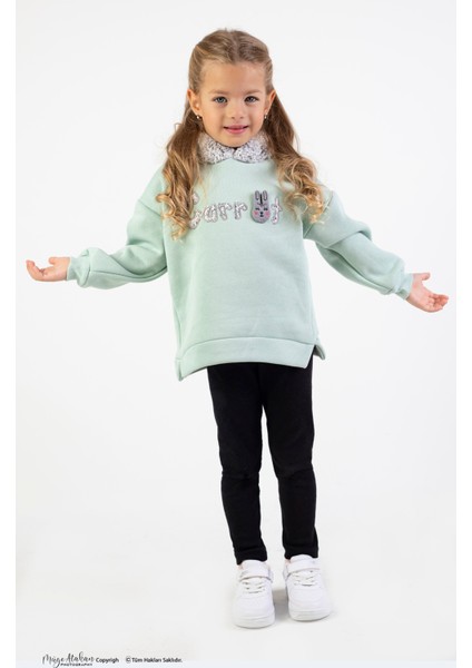 Kız Çocuk Kumaş Orta Kalınlıkta Caretta Nakış Örme Basic Taytlı Alt Üst Takımı fiyatları