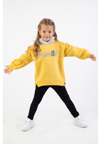 Kız Çocuk Kumaş Orta Kalınlıkta Caretta Nakış Örme Basic Taytlı Alt Üst Takımı fiyatları