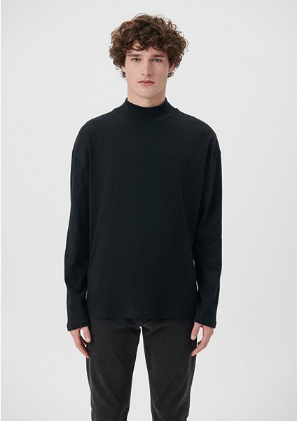 Erkek Uzun Kollu Siyah Basic Tişört 0611876-900 fiyatları