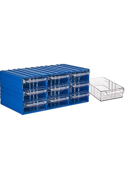 Plastik Çekmeceli Parça Kutusu 8 Parça 124X196X80 mm
