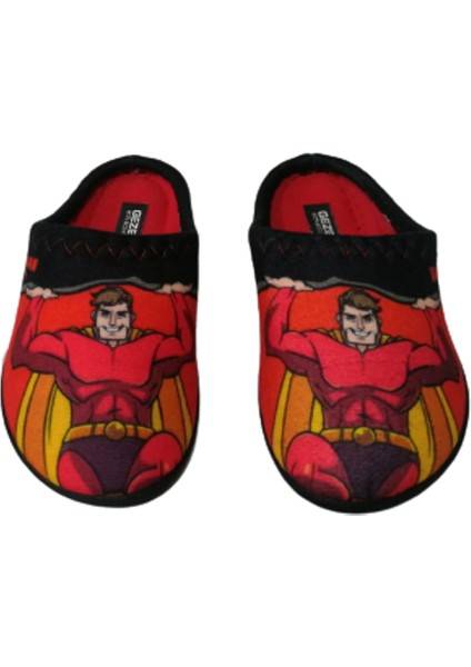 Erkek Çocuk Turuncu-Sarı Süper Kahraman Figürlü Ev Içi Terlik modelleri