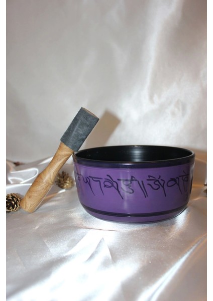 Tibet Çanağı Çanı Kasesi Meditasyon Çanı Yoga Çanı Tibet Çanağı Singing Bowl Mor